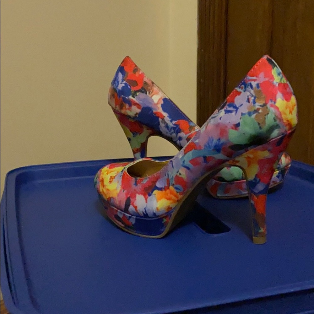 Floral high heels